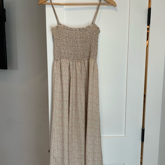 RESA Smocked Floral Camisole - Cream and Pink - Picture 3 of 4